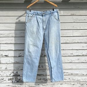 Vintage Levi’s men two horse leather tab acid wash jeans